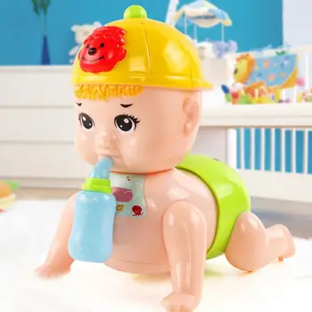 Игрушка-ползунок с бутылочкой для кормления, развивающая интеллект, Игрушка-кукла-ползунок для малышей 2021