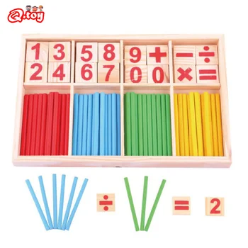 Игрушки Монтессори, математические игрушки для раннего обучения, развивающие деревянные игрушки, Счетные палочки, учебные пособия