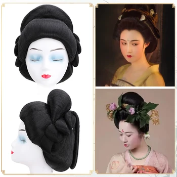 Интегрированные черные китайские древние средства для волос Princess Dress Up Classic Lady Headwear Студийная фотосъемка