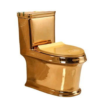 керамический позолоченный унитаз золотого цвета ванная комната золотой унитаз wc