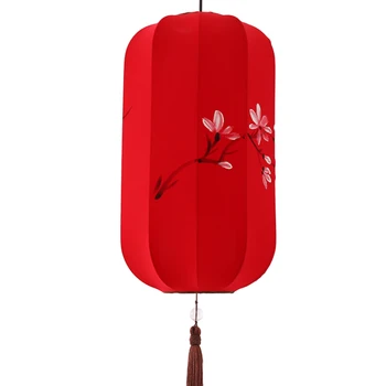 Китайский Тканевый ручной фонарь с ручной росписью в классическом стиле для ресторана GD и чайного домика, Креативная восковая Тыква, длинная