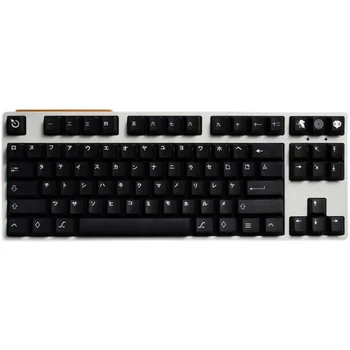 Колпачки для клавиш GMK WoB KATAKANA для Механической клавиатуры Черного Цвета PBT Dye Sub 130 Key Cherry Profile Customiz GK61 Anne Pro 2 Game PC