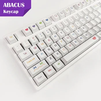 Колпачки для ключей ABACUS Cherry 134 Клавиши PBT Сублимационные радужные мультяшные колпачки для ключей для механических игровых клавиатур на заказ