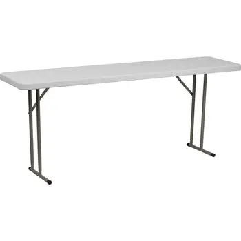 (Комплект из 2 предметов) Складной тренировочный стол из белого пластика RB-1872-GG