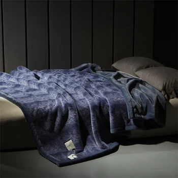 Лидер продаж, Роскошное одеяло из искусственного меха норки, теплые супер удобные одеяла для кроватей, высококачественное теплое зимнее одеяло