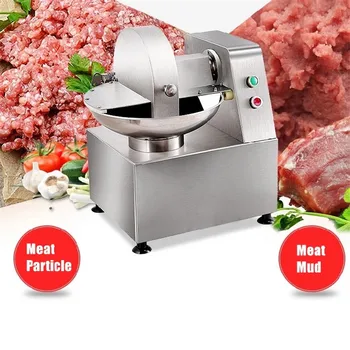 Машина для измельчения овощей и фруктов в мясорубке 5L Comercial Meat Bowl Cutter С оборудованием для резки мяса из нержавеющей стали SUS304 для продажи