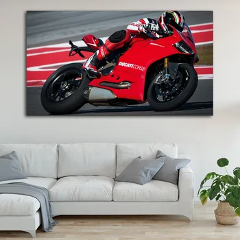 Мотоцикл Ducati Superbike 1199 Panigale R Sport, Настенные художественные Плакаты, картины на холсте, Украшения для гостиной, Домашний декор
