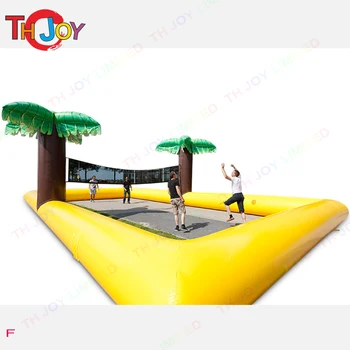 надувное поле для пляжного волейбола 49 x 26 футов, надувная пляжная спортивная арена для продажи