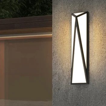 Наружное Водонепроницаемое Настенное бра IP 54, Современная простая Черная лампа для балкона Виллы, Непромокаемые ворота во двор, гараж, крыльцо, Настенные светильники