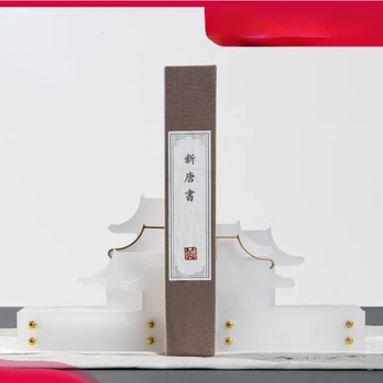 Новая китайская акриловая книга с эмблемой древней архитектуры, опирающаяся на орнаменты, кабинет, офисный книжный шкаф, стеллаж Bogu, высокого класса