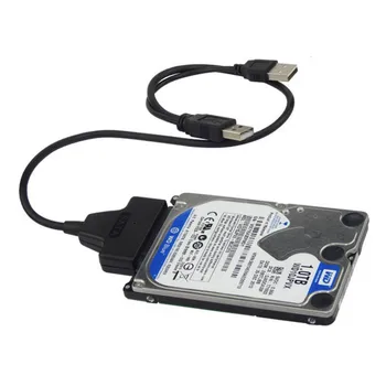 Новые поступления 50 см USB 2,0 на SATA 22-контактный кабель для 2,5-дюймового жесткого диска HDD Твердотельный накопитель для Win 98/XP/VISTA/Win 7/8/Linux