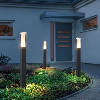 Новый 10 Вт светодиодный светильник для сада и лужайки, современный водонепроницаемый IP65 алюминиевый светильник на столбе, открытый ландшафтный светильник для виллы во дворе