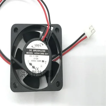 Оптовая продажа: оригинальный двухпроводной вентилятор ADDA 4015 AD0412MB-D51 DC12V 0.12A 40 * 15 мм с двойным шариком