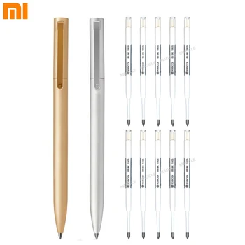 Оригинальные Ручки для подписи Xiaomi Metal Mi pen Шариковая ручка PREMEC Smooth Switzerland Refill 0,5 мм Японские Черно-Синие Чернильные Ручки для подписи