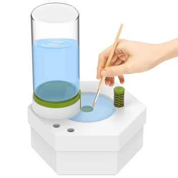 Очиститель малярных кистей с кнопкой слива Автоматическая циркуляция воды Машина для чистки малярных кистей Водосберегающий Скруббер для малярных кистей