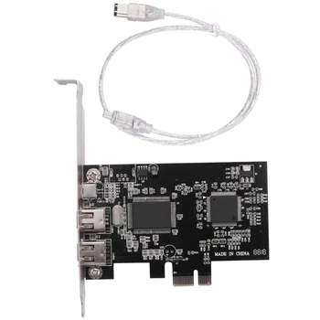 Плата PCIe Firewire для Windows 10, контроллер IEEE 1394 PCI Express (3 x 6 Pin), адаптер Firewire 800