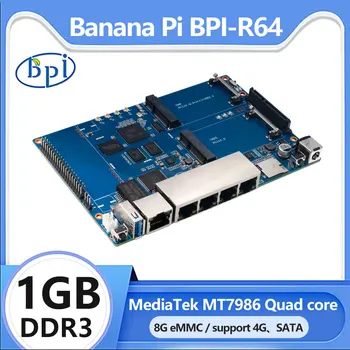 Плата разработки на базе смарт-маршрутизатора Banana Pi BPI-R64 Использует MediaTek MT7622 64bit 5 Портов 10/100/1000 Мб Ethernet-Порт