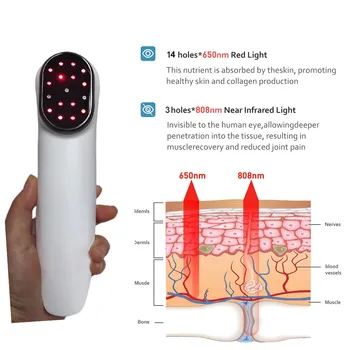 Портативное лазерное обезболивающее устройство для шеи/спины/синяков/простаты LLLT с красным светом Медицинское устройство