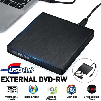 Портативный внешний Тонкий USB 2.0 DVD-RW/CD-RW Горелка Рекордер IDE чип Оптический Привод CD DVD ROM Combo Writer Для Планшетных ПК