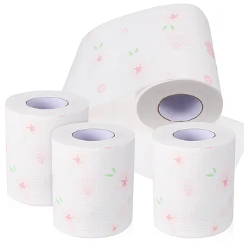 Принадлежности для ванной комнаты Туалетная бумага с цветочным рисунком Для декоративных салфеток с принтом