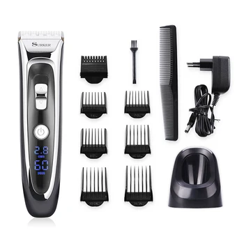 Профессиональный Триммер с ЖК-дисплеем, керамический нож, Машинка для стрижки волос, Перезаряжаемая Электрическая Машинка для стрижки волос, Малошумный Дизайн, Триммер для бороды 40