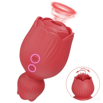 Розовый Сосущий вибратор для женщин, Стимулятор клитора, Лизание языка, Оральная присоска для сосков, Мощная Вакуумная вибрация, секс-игрушки для взрослых