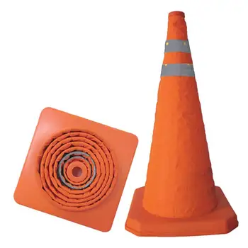 Складные оранжевые конусы безопасности дорожного движения 45 см, конусы для парковки, Многоцелевые светоотражающие полосы, дорожные конусы