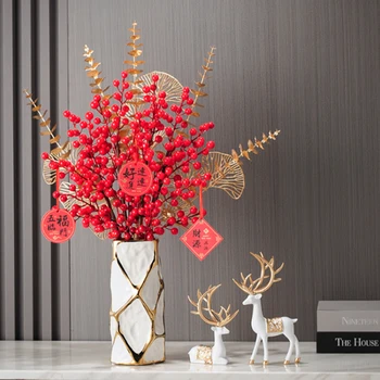Современная роскошная офисная ваза на открытом воздухе, китайская эстетическая Спальня, Усовершенствованная ваза, Креативный дизайн, украшение для гостиной, декоратор