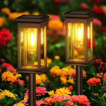 Солнечные садовые фонари наружные водонепроницаемые светодиодные декоративные газонные фонари для сада виллы