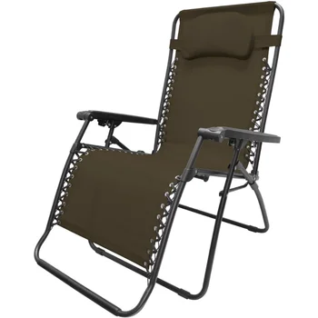 Спортивное кресло Caravan большого размера с нулевой гравитацией Infinity, коричневая уличная мебель cama plegable
