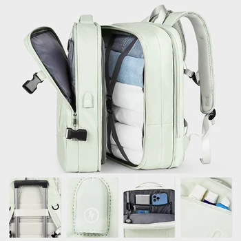 Спортивный Рюкзак для Спортзала, USB Ноутбук, Расширяемый, Большой Емкости, Женский Рюкзак для путешествий, Многофункциональный Школьный рюкзак, Деловые сумки для багажа