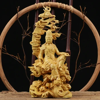 Статуя Будды Гуаньинь, Скульптура Бодхисаттвы, Деревянный декор для дома, гостиной