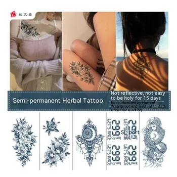 Травяные креативные наклейки с татуировками, растительное полупостоянное Эстетическое Искусство, водонепроницаемый сок для татуировки, Оптовые продажи Сока, сексуальные наклейки с татуировками
