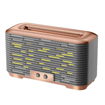 Увлажнитель Воздуха 350 мл Ультразвуковой USB Эфирное Масло 3D Лампа Туман Огонь Пламя Увлажнитель Воздуха Диффузор Золотой + Серый