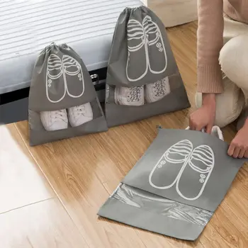 Удобные сумки для хранения бытовой пыленепроницаемой обуви Упаковочный чехол для выходных на шнурке Для хранения вещей Организуйте упаковку Аксессуаров
