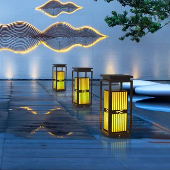 Уличный водонепроницаемый Современный китайский садовый светильник, головной фонарь, Садовая Вилла, парк, Общественная ландшафтная лампа, наружное освещение