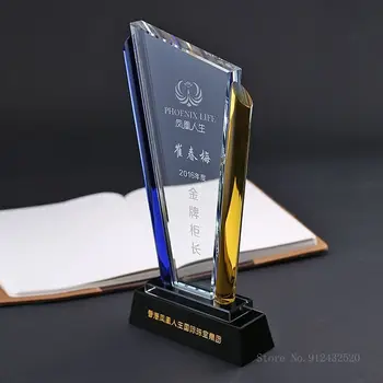 Цветная печать Crystal trophy на заказ в качестве приза вручение спортивных кинопремий от имени crystal custom home decoration