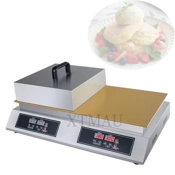 Цифровая Машина Для Приготовления Блинчиков с Пышным Суфле Уличной Еды Lron Double Plate Souffle Pan Cake Machine Сырный Торт