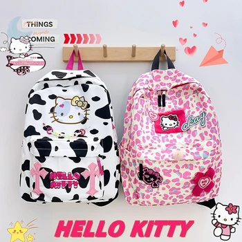 Школьная сумка для девочек в стиле Kawaii Hello Kitty Ins, аниме Y2K, Уличная дорожная сумка, Мультяшный Рюкзак Большой емкости, Милые девушки, лучшие подарки