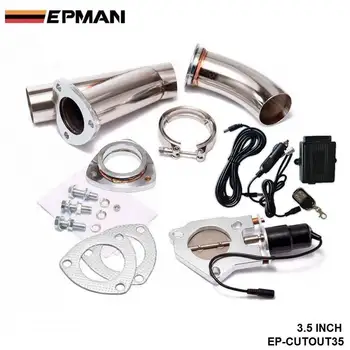 Электрический выпускной патрубок EPMAN из нержавеющей стали 3,5 дюйма + трубопровод + переключатель для BMW 520i F10 EP-CUTOUT35